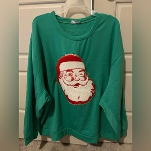 Santa patch sweatshirt